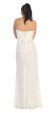 Strapless Sweetheart Neck Long Lace Formal Bridesmaid Dress back in Off White
